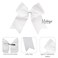 White Jumbo Bow Clip with Tails