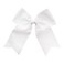 White Jumbo Bow Clip with Tails