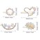 MIAO JIN Hair Clip, 20PCS Rhinestone Flower Hair Clip Bobby Pin, Bling Crystal Love Pins Handmade Metal Headwear Hair Clips for Women's and Girls' Hair Accessories