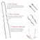 U Shaped Hair Pins, IKOCO 2.4inch Hair Pins for Women with Storage Box, Silver