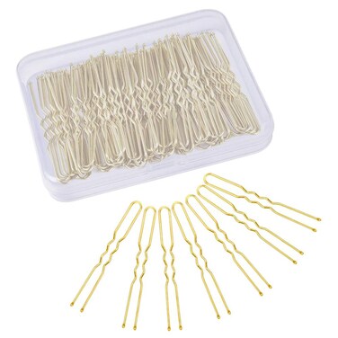 Hair Pins for Women, IKOCO 80pcs 2.75inch U Shaped Hair Pins with Storage Box, Gold