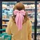 2Pcs Silky Satin Hair Bows in Satin Pink with Long Tail for Women - Coquette Ribbon Hair Clips, Aesthetic Accessories