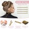 Bobby Pins 2 Inch 300Count, Crimped Hair Pins for Gold Blonde Hair, Non Slip Bobby Pins Kit for Thick Hair, Great Choice for Hair Styling(Blonde)