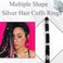 40PCS Silver Hair Jewelry for Braids Multi Style Hair Cuffs Metal Loc Dreadlock Accessories Non-Piercing Ear Clips Braid Jewelry for Women and Girls