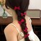Red Hair Clips for Girls Women Small Red Bows for Girls Hair Women Accessories Small Mini Hair Bows for Girls Women Daughter Tiny Red Bows for Hair 10pcs Red Ribbon Hair Bows for Teen Girls
