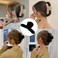 2Pcs Fuzzy Hair Clips Plush Hair Clamp for Thick Thin Hair, Large Nonslip Faux Fur Hair Claw Clips Cute Hair Clips for Women（Black, Light Brown）