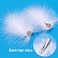 4Pcs White Feather Fascinators Hair Clips, Handmade Feather Headpiece Rhinestones Hair Clips, Barrettes Headpiece for Women and Girls, Party Hairpins Hair Accessory