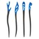 4 Pieces Wooden Hair Sticks for Women Natural Ebony (Black Sandalwood) with resin Handmade Carved Hair Pins Chinese Chignon Japanese Chopsticks for Long Hair Buns (Blue)