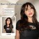 Bangs Hair Clip 360&deg; 3D Cover Clip in Bangs 100% Real Human Hair Toppers for Women Fake Bangs for Daily Wear (5 * 7 Light Brown)