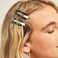 Canitor No Bend Hair Clips - Women's Resin Flat Tortoise Shell Clips for Hairstyling, Makeup, and Salon (4Pcs)
