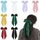 Nydotd Satin Oversized Hair Accessories - Big Silky Layered Bowknot Clips With Long Tails, French Style Ribbon Barrettes for Women and Girls