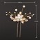 4 Pcs Hair Pins, Floral Hair Clip Bridal Accessories for Women and Girls - Pearl Wedding Flower Hair Accessories for Women