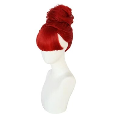 Red Clip on Ponytails Anime Cosplay Halloween Wigs for Women