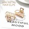 2 Pcs Gold Hair Clips Small Metal Claw Clips for Thin Hair Non-Slip Strong Hold Braided Hair Clips for Women
