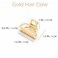 2 Pcs Gold Hair Clips Small Metal Claw Clips for Thin Hair Non-Slip Strong Hold Braided Hair Clips for Women