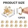 12PCS Gold Metal Flower Claw Hair Clips Set for Women &amp; Girls: Mini Hair Claws &amp; Accessories