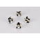 4pcs Checkered Small Flower Hair Clips for Women Girls Mini Tiny Claw Clips for Hair Styling Black and White Decorative Hair Accessories for Bangs Braids