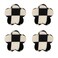 4pcs Checkered Small Flower Hair Clips for Women Girls Mini Tiny Claw Clips for Hair Styling Black and White Decorative Hair Accessories for Bangs Braids