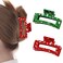 2 Pcs Christmas Hair Clips for Women, Red Green Christmas Claw Clips, Cute Snowman Candy Design, Christmas Hair Accessories, Hair Barrettes Claw Clips for Thick Thin Hair Decorations