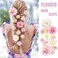 21 PCS Silk Flower Hair Clip Women Aesthetic Boho Pink Floral Hair Barrettes Handmade Rose Bride Barre Hair Accessories Wedding