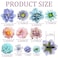 23 PCS Flower Hair Clip for Women Pink Purple Floral Hair Barrettes for Girls Rose Bride Barre Hair Accessories for Wedding