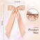 6PCS Silky Satin Hair Bows, Bow Hair Clips with Long Tail, Hair Ribbon Ponytail Holder Accessories, Alligator Metal Clips Hair Bows for Women Girls Toddler Holiday Gifts