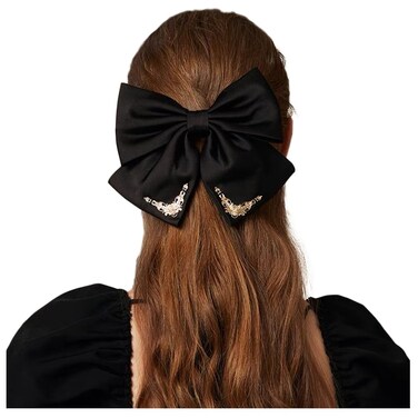 French hair bow clip Court retro big Bow Barrettes Hair Clip Hair Bow Clip Hair Accessories for Women Girl Wedding Party Christmas