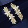 WHAVEL 2PCS Rhinestone Hair Barrettes for Women, Gold Hair Clips Crystal Flower Barrette Wedding Hair Clips Fancy Hair Clips Wedding Prom Formal Hair Accessories for Women