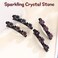 Sparkling Crystal Stone Braided Hair Clips for Women Rhinestone Braided Duckbill Hairpin 4Pcs