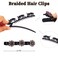 Sparkling Crystal Stone Braided Hair Clips for Women Rhinestone Braided Duckbill Hairpin 4Pcs