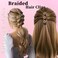Sparkling Crystal Stone Braided Hair Clips for Women Rhinestone Braided Duckbill Hairpin 4Pcs