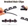 Braided Hair Clips for Women Sparkling Crystal Stone Hair Clip Rhinestone Four-Leaf Clover Chopped Hairpins Duckbill Clips 4Pcs