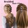 Braided Hair Clips for Women Sparkling Crystal Stone Hair Clip Rhinestone Four-Leaf Clover Chopped Hairpins Duckbill Clips 4Pcs