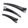 12PCS Matte Black Plastic Metal Alligator Hair Clips Professional Hairdressing Salon Hair Barrettes Duck Bill Teeth Non Slip Clips for Hair Styling and Sectioning (Length -3.7in)