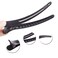 12PCS Matte Black Plastic Metal Alligator Hair Clips Professional Hairdressing Salon Hair Barrettes Duck Bill Teeth Non Slip Clips for Hair Styling and Sectioning (Length -3.7in)