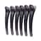 12PCS Matte Black Plastic Metal Alligator Hair Clips Professional Hairdressing Salon Hair Barrettes Duck Bill Teeth Non Slip Clips for Hair Styling and Sectioning (Length -3.7in)
