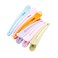 12PCS Colorful Hollow Plastic Metal Alligator Hair Clips Professional Hairdressing Salon Hair Barrettes Duck Bill Teeth Non Slip Clips for Hair Styling and Sectioning (Length - 4.7in)