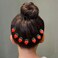 4pcs Cartoon Hair Accessories for Girls &amp; Women: Strawberry, Star, Heart, Flower Clips - Cute Bun Makers, Bangs Clips, Hair Forks &amp; Pins