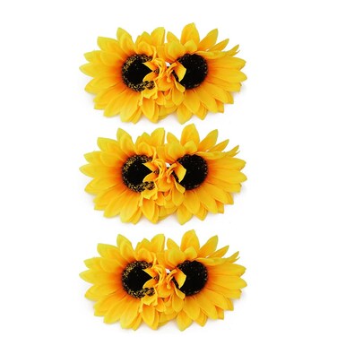 6 PCS Sunflower Hair Alligator Clips Barrettes Hairpin Hair Clips Lady Girls Party Styling Accessories for Beach Summer Party
