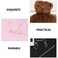 FRCOLOR 2pcs Curved Metal Hairpin Hair Accessories - Hair Clips for Women, Hair Bun Holder, Hair Cuffs, Gold Cage Clips
