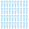 40 Counts Blue Color Metal Snap Hair Clips 2 Inch Barrettes for Women Accessories