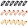 18 Pieces Snap Hair Clips 3 Prong Hair Clips Metal Snap Hair Clips Double Grip Hair Clips Hair Barrettes Hair Pins Hair Accessories for Women Girls, Multicolor