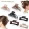 4.8 Inch Extra Large Claw Clips &amp; 4.1 Inch Big Square Claw Clips，Matte Colour Strong Hold Non-Slip Hair Clips Jaw Clip for Women for Thick Thin Hair. (Brown Black Beige)