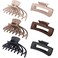 4.8 Inch Extra Large Claw Clips &amp; 4.1 Inch Big Square Claw Clips，Matte Colour Strong Hold Non-Slip Hair Clips Jaw Clip for Women for Thick Thin Hair. (Brown Black Beige)