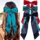 3pcs Long Tail Bow Hair Clips for Women, Silky Satin Hair Ribbon Bows Bowknot Barrettes Clip Big Bows for Women Girls Cute Hair Accessories (Navy blue Green Burgundy)