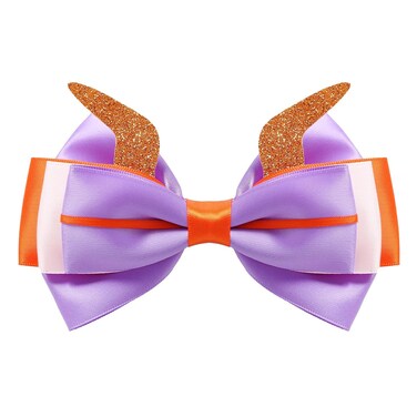 5 Inch Purple Dragon Inspired Hair Bow Clip Dragon Horns Ears Halloween Costume Dress Up Accessories for Figment
