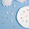24Pcs Mini White Flower Hair Clips - Cute Small Flower Clips for Hair with Rhinestone Flower Clip Sweet Bridal Hair Clips Hair Barrettes Decorative Wedding Hair Pins Hair Accessories for women girls