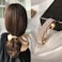 2Pcs Fashion Rhinestone Hair Clip Ponytail Holder Sparkly Semicircle Metal Spring Hair Clips Barrette Accessories for Women Girls Hair Jewelry