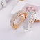 2Pcs Fashion Rhinestone Hair Clip Ponytail Holder Sparkly Semicircle Metal Spring Hair Clips Barrette Accessories for Women Girls Hair Jewelry