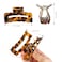 8-Pack Medium Acrylic Butterfly Hair Clips - Leopard Print, Non-Slip Strong Hold for Women and Girls